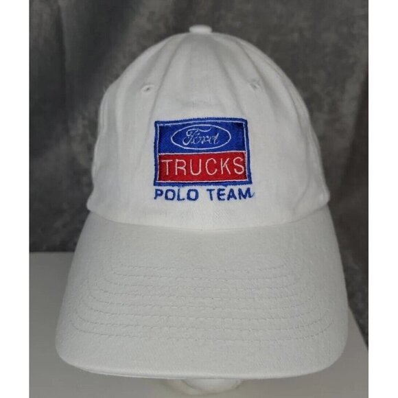Ford Other - Ford Trucks POLO team Hat blue red embroidered strapback Vintage White Cap